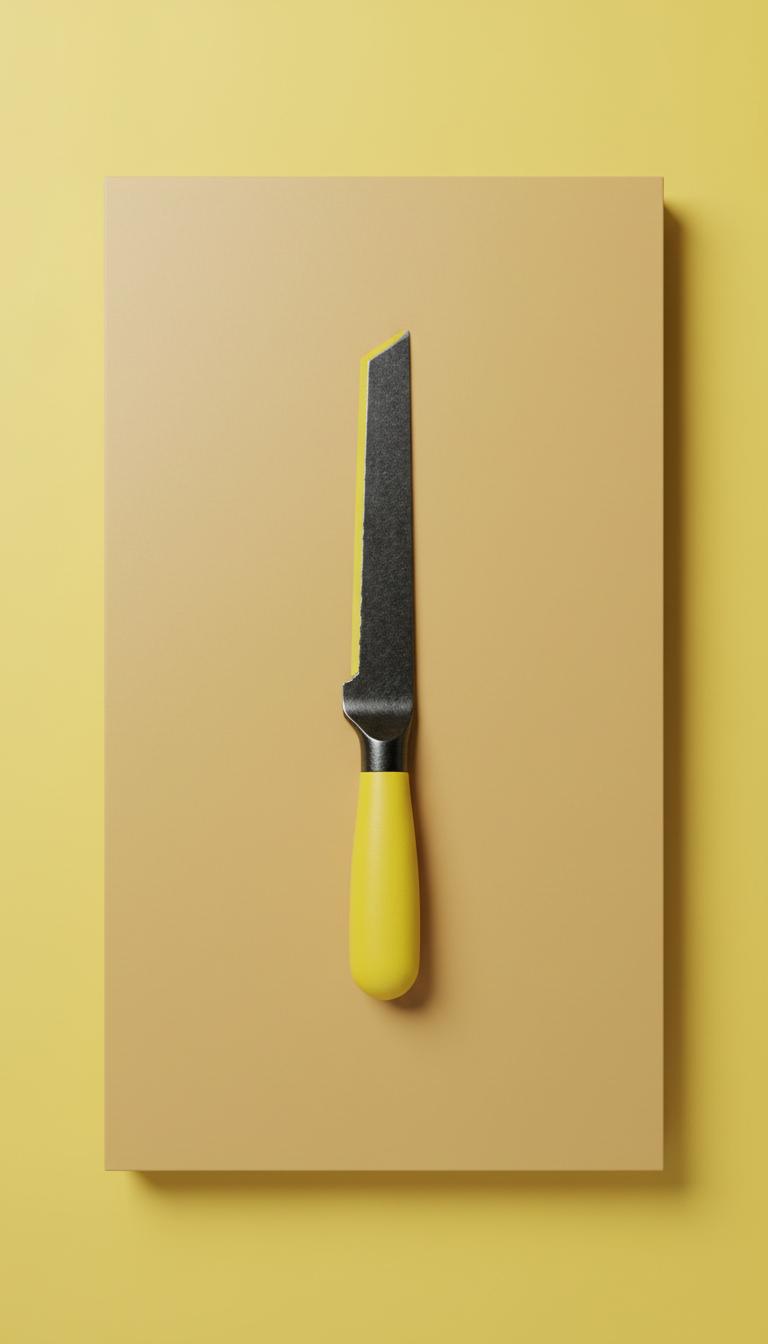 Iron Black scoring blade with Zest Yellow accent
